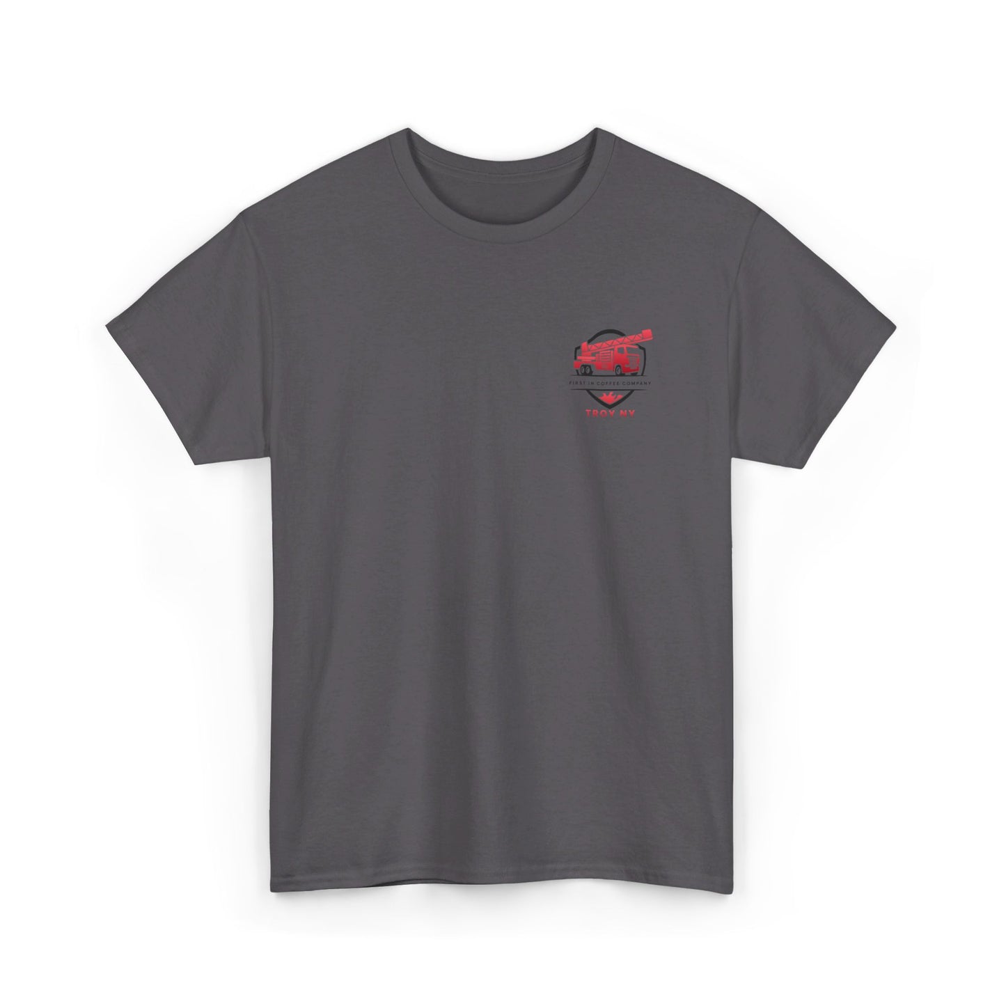 First in Coffee Thin Red Line Tee