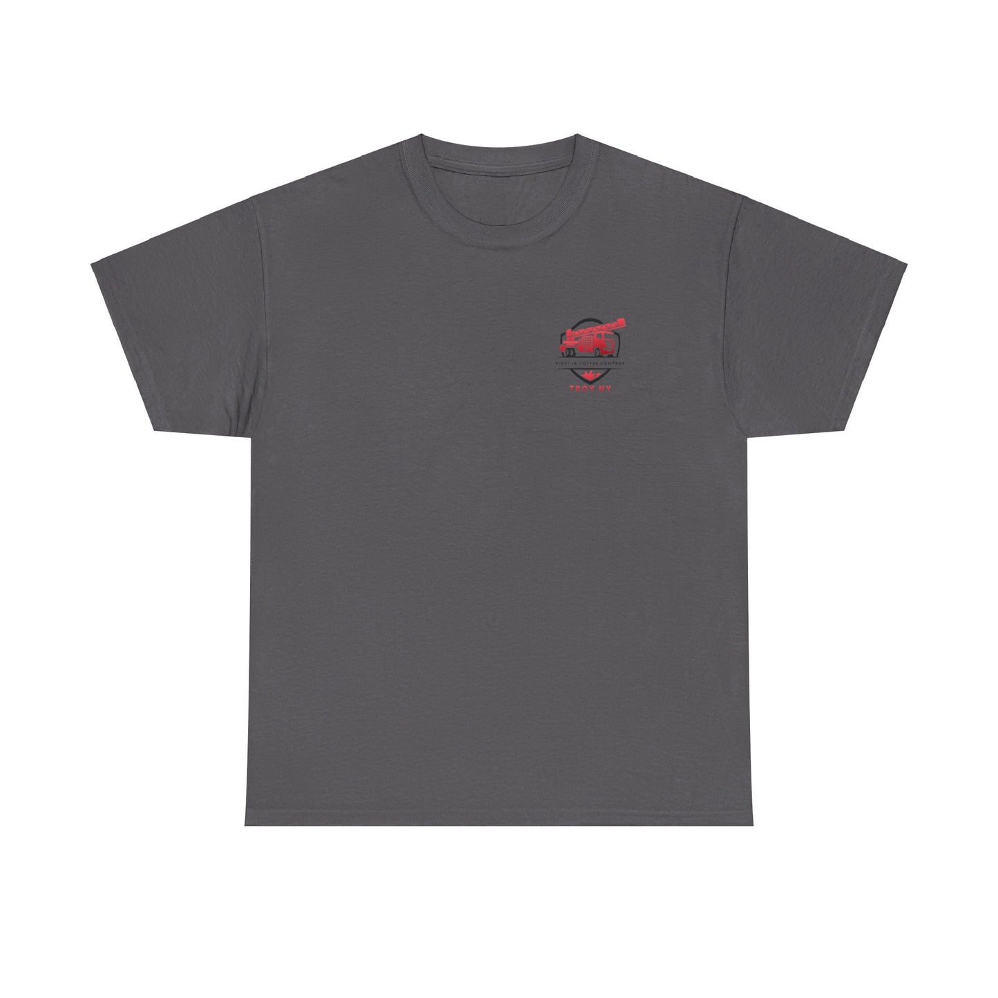 First in Coffee Thin Red Line Tee